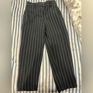 Wilfred Black and White Striped Dress Pants
